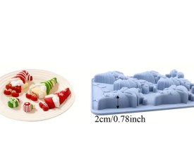 Molde silicona 6 GNOMOS de Navidad 